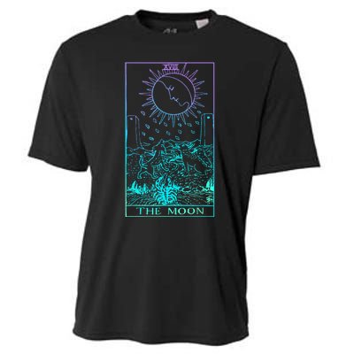 The Moon Tarot Card Rider Waite Witchy Cooling Performance Crew T-Shirt