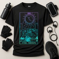 The Moon Tarot Card Rider Waite Witchy Cooling Performance Crew T-Shirt