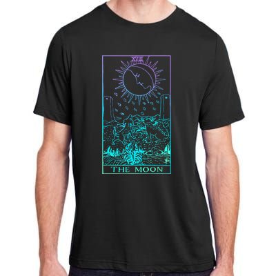 The Moon Tarot Card Rider Waite Witchy Adult ChromaSoft Performance T-Shirt