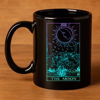 The Moon Tarot Card Rider Waite Witchy 11oz C Handle Ceramic Mug
