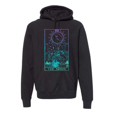 The Moon Tarot Card Rider Waite Witchy Premium Hoodie