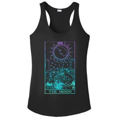 The Moon Tarot Card Rider Waite Witchy Ladies PosiCharge Competitor Racerback Tank