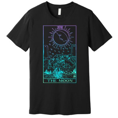 The Moon Tarot Card Rider Waite Witchy Premium T-Shirt