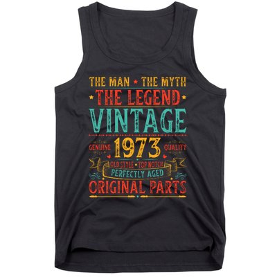 The Man The Myth The Legend Vintage 1973 Tank Top