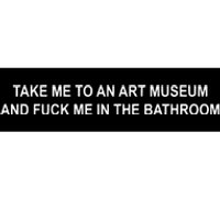 Take Me To An Art Museum And F Me In The Bathroom Bumper Sticker