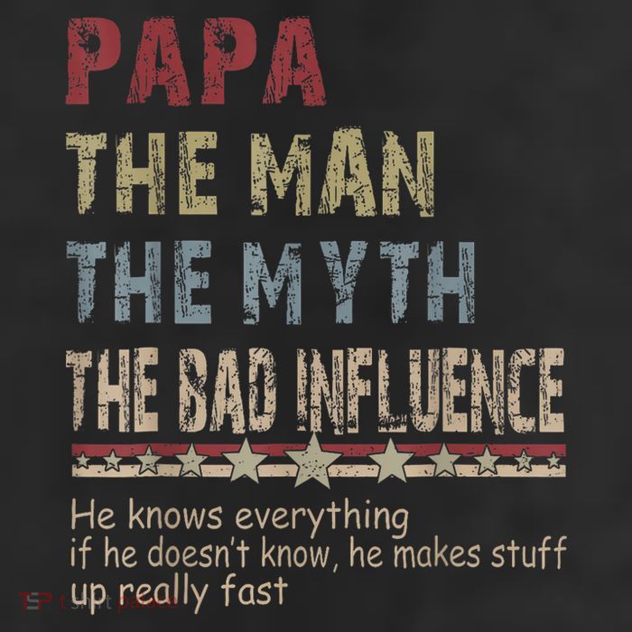 The Man The Myth The Bad Influence Fathers Day Gift Knit Cap Winter Beanie