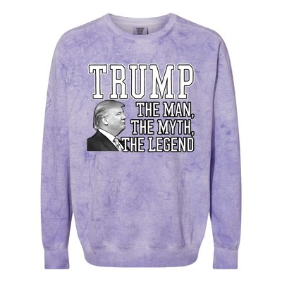 The Man, The Myth, The Legend Donald Trump Colorblast Crewneck Sweatshirt