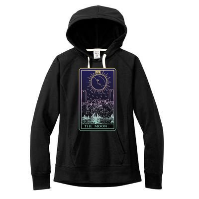 The Moon Tarot Card Witch Aesthetic Witchy Major Arcana Gift Women's Fleece Hoodie