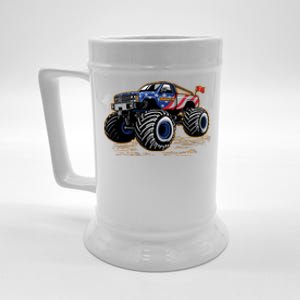 Trumpinator Monster Truck Show Trump USA Flag Beer Stein