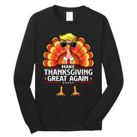 Trump Make Thanksgiving Great Again Funny Turkey Day 2024 Long Sleeve Shirt