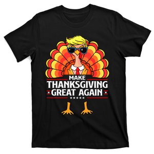 Trump Make Thanksgiving Great Again Funny Turkey Day 2024 T-Shirt