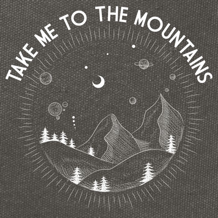 Take Me To The Mountains Nature Cotton Canvas Backpack