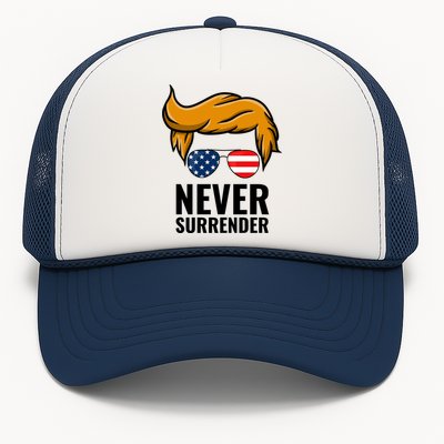 Trump never surrender 2024 Mugshot Trucker Hat