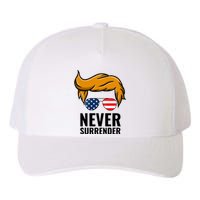 Trump never surrender 2024 Mugshot Yupoong Adult 5-Panel Trucker Hat