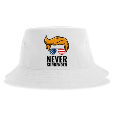 Trump never surrender 2024 Mugshot Sustainable Bucket Hat