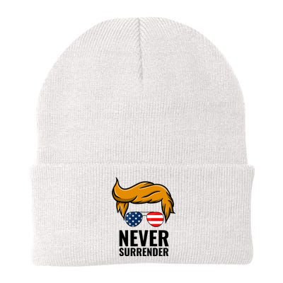 Trump never surrender 2024 Mugshot Knit Cap Winter Beanie