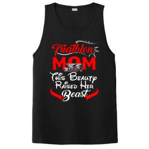 Triathlon Mom This Beauty Raised Her Beast Gift For Mom Gift PosiCharge Competitor Tank