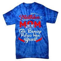 Triathlon Mom This Beauty Raised Her Beast Gift For Mom Gift Tie-Dye T-Shirt