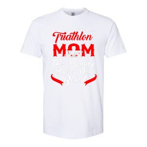 Triathlon Mom This Beauty Raised Her Beast Gift For Mom Gift Softstyle CVC T-Shirt