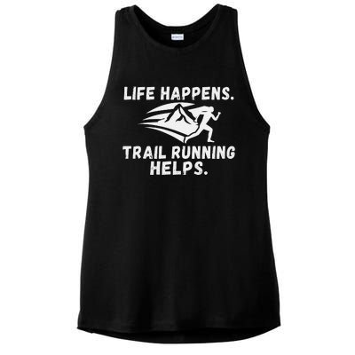 Track Mom Track And Field Mom Runner Running Mama Mother Ladies PosiCharge Tri-Blend Wicking Tank