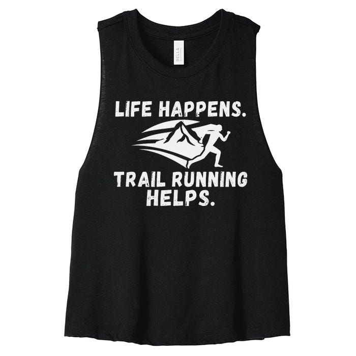 Track Mom Track And Field Mom Runner Running Mama Mother Women's Racerback Cropped Tank