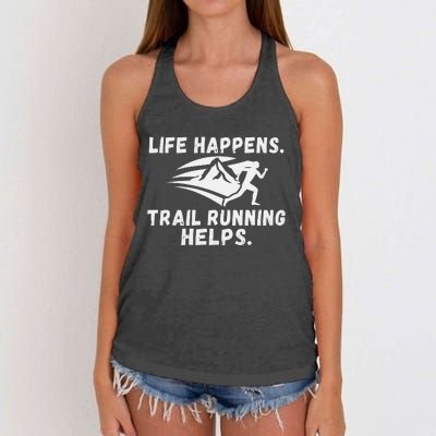 Track Mom Track And Field Mom Runner Running Mama Mother Women's Knotted Racerback Tank