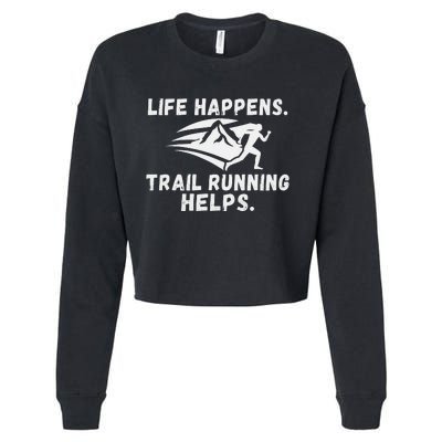 Track Mom Track And Field Mom Runner Running Mama Mother Cropped Pullover Crew