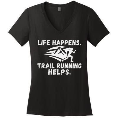 Track Mom Track And Field Mom Runner Running Mama Mother Women's V-Neck T-Shirt