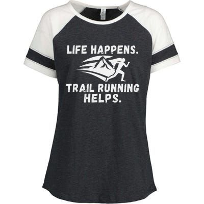 Track Mom Track And Field Mom Runner Running Mama Mother Enza Ladies Jersey Colorblock Tee