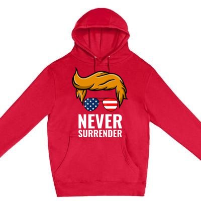 Trump never surrender 2024 Mugshot Premium Pullover Hoodie