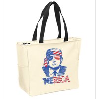 Trump Merica Trump Funny 4th Of July Zip Tote Bag