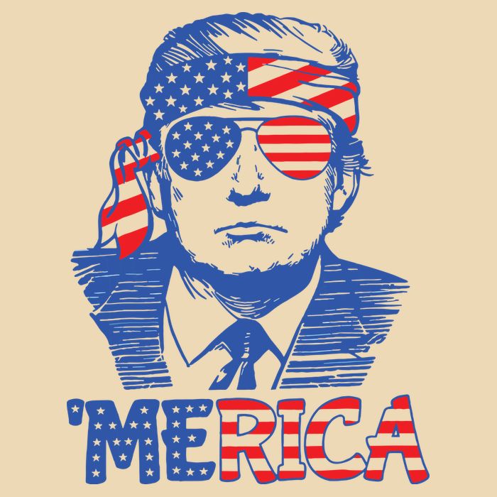 Trump Merica Trump Funny 4th Of July Zip Tote Bag