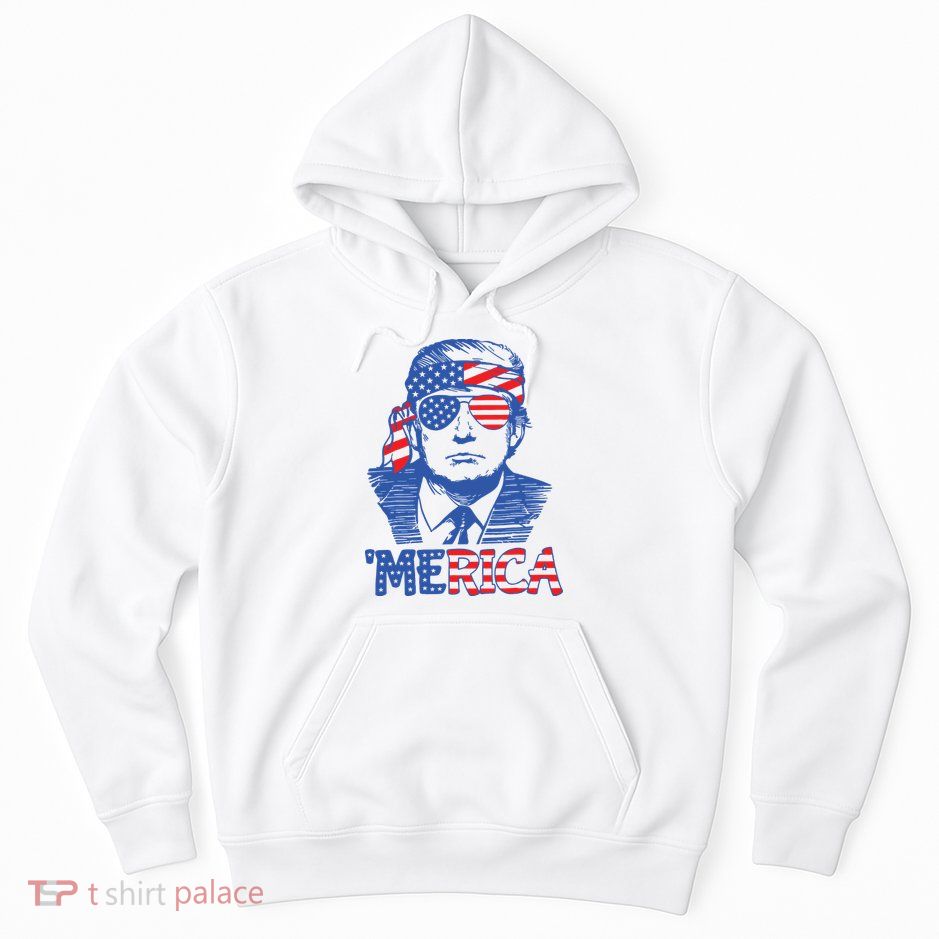 Trump Merica Trump Funny 4th Of July Hoodie