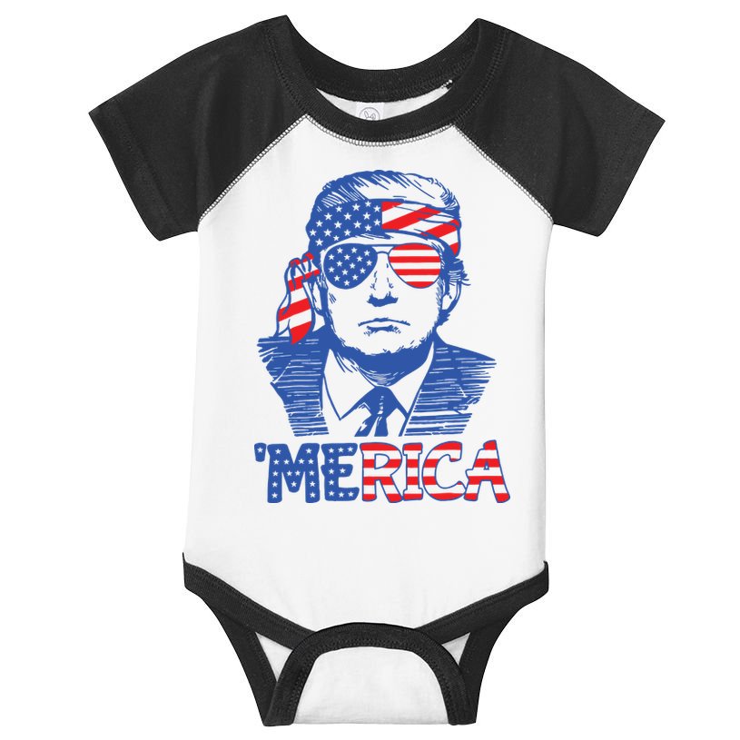 Trump Merica Trump Funny 4th Of July Infant Baby Jersey Bodysuit