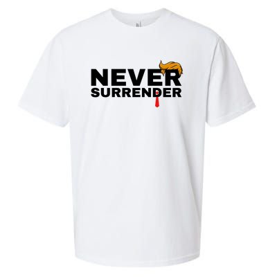 Trump never surrender 2024 Mugshot Sueded Cloud Jersey T-Shirt