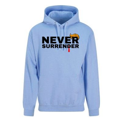 Trump never surrender 2024 Mugshot Unisex Surf Hoodie