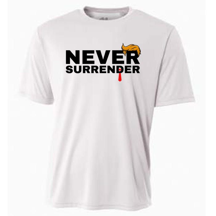 Trump never surrender 2024 Mugshot Cooling Performance Crew T-Shirt