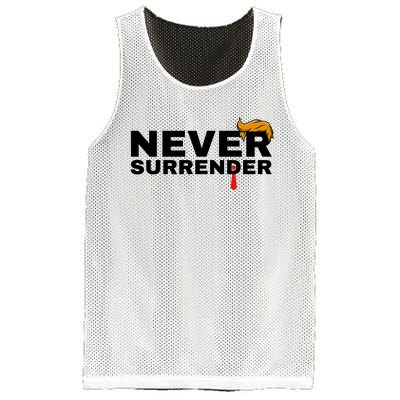 Trump never surrender 2024 Mugshot Mesh Reversible Basketball Jersey Tank