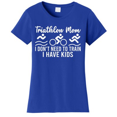 Triathlon Mom Tri Triathletes Athletes Running Mother Great Gift Women's T-Shirt