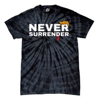 Trump never surrender 2024 Mugshot Tie-Dye T-Shirt