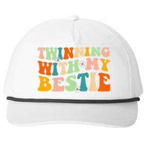 Twin Matching Twins Day Friend Twinning With My Bestie Snapback Five-Panel Rope Hat