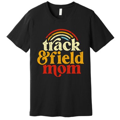 Track Mom Track And Field Mom Runner Running Mama Mother Premium T-Shirt