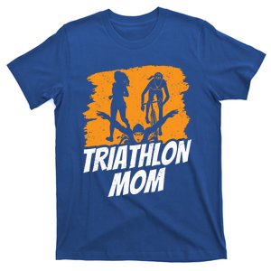 Triathlon Mom Triathlete Triathlons Sports Mother Mommy Mama Gift T-Shirt