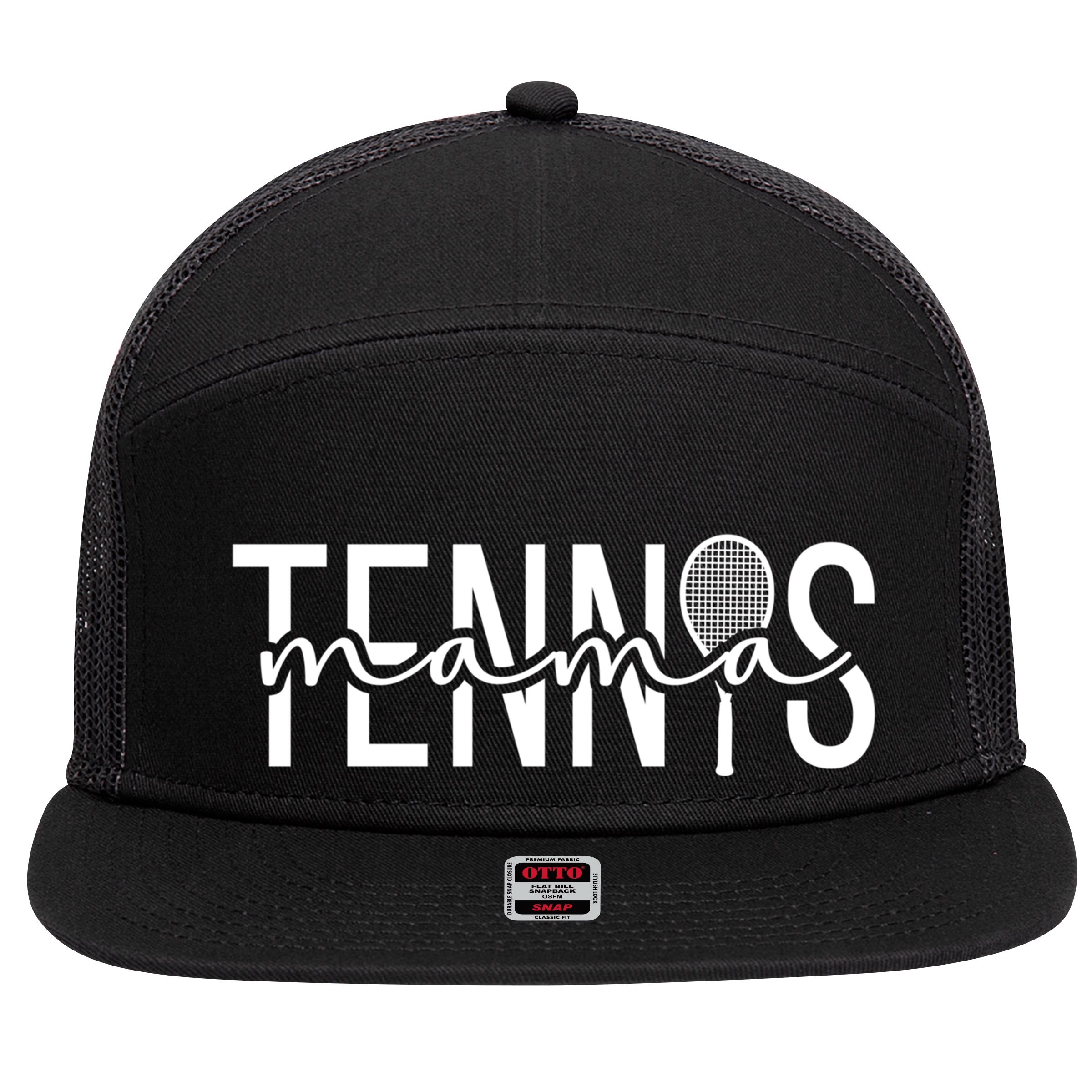 Tennis Mama Tennis Mom Of A Tennis Player Mother Cool Gift 7 Panel Mesh Trucker Snapback Hat
