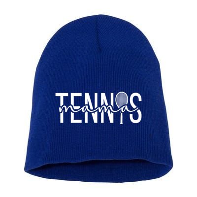 Tennis Mama Tennis Mom Of A Tennis Player Mother Cool Gift Short Acrylic Beanie
