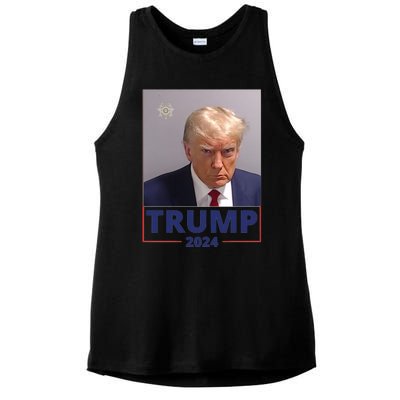 Trump Mugshot Trump 2024 Ladies PosiCharge Tri-Blend Wicking Tank