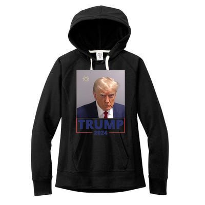 Trump Mugshot Trump 2024 Women's Fleece Hoodie