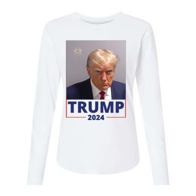 Trump Mugshot Trump 2024 Womens Cotton Relaxed Long Sleeve T-Shirt