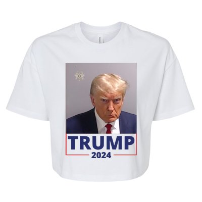 Trump Mugshot Trump 2024 Bella+Canvas Jersey Crop Tee