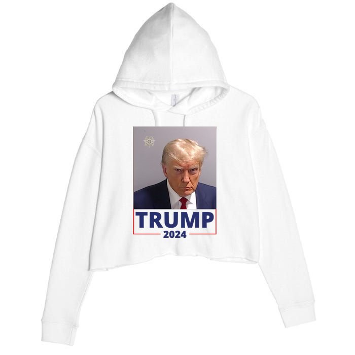 Trump Mugshot Trump 2024 Crop Fleece Hoodie